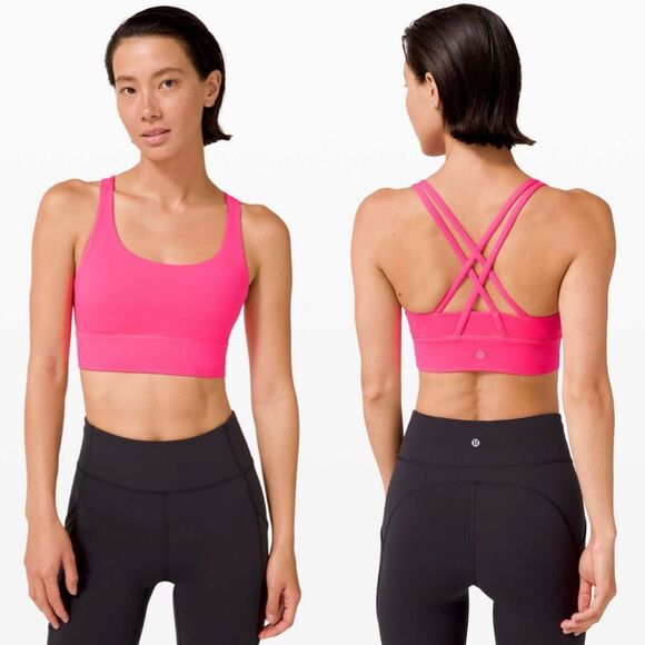 Lululemon Energy Longline Bra *Medium Support, B-D Cups Pink Size 6 Gym Yoga